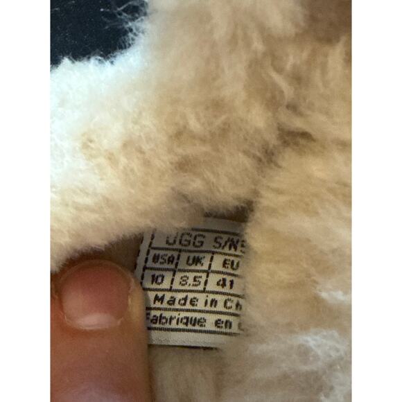 UGG Australia Black Shearling Lined Wooden Clog Mules, Sz 41 US 10 - Picture 6 of 8